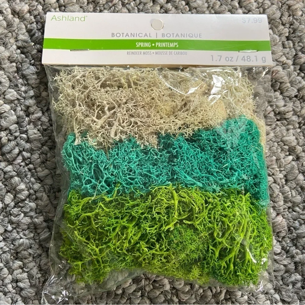 Ashland decor moss in bright green Turquoise and cream lot of three